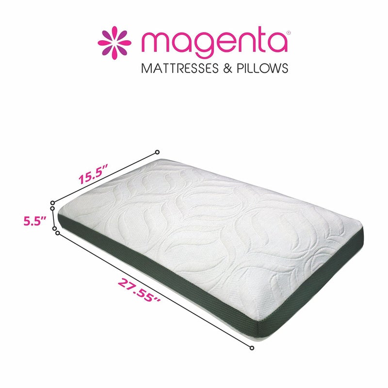 Magenta Green Tea Ventilated Memory Foam Pillow, Durable Refreshing, and Supportive Memory Foam Pillow - (27.55 X 15.5 X 5.5 Inch) - Image 3