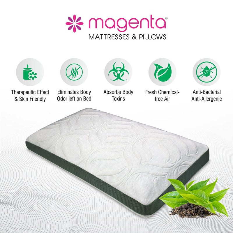 Magenta Green Tea Ventilated Memory Foam Pillow, Durable Refreshing, and Supportive Memory Foam Pillow - (27.55 X 15.5 X 5.5 Inch) - Image 4