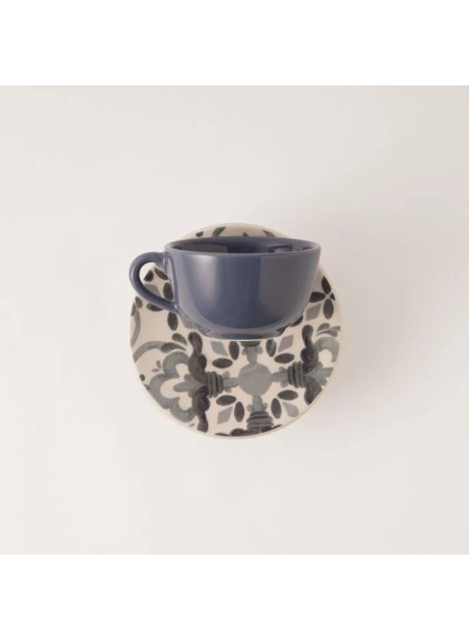 متجر نايس طقم عشاء ريو ووتركلر بورسلان – 20 قطعة – تصميم عصري أنيق باللونين الأزرق والرمادي – يشمل صحون وأطباق وأوعية وفناجين وصحون شاي – آمن للمايكروويف وغسالة الصحون – أواني طعام فاخرة تكفي 4 أشخاص للاستخدام اليومي والمناسبات الخاصة - Image 3