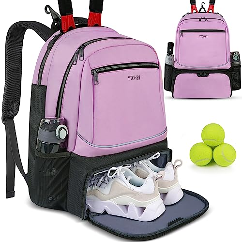 Ytonet Tennis Bag Tennis Backpack for Women Men 2 Rackets with Insulated Pocket Ventilated Shoe Compartment - Image 1