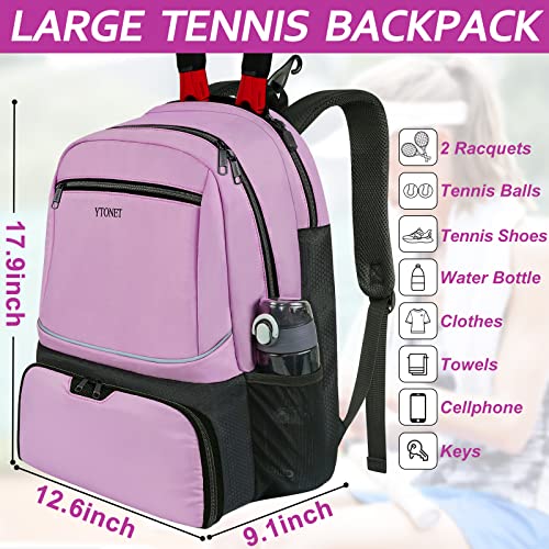 Ytonet Tennis Bag Tennis Backpack for Women Men 2 Rackets with Insulated Pocket Ventilated Shoe Compartment - Image 3