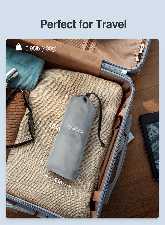 Luxtude وسادة لوكستود القابلة للنفخ للساقين، وسادة نصف دائرية تحت الركبة للنوم على الظهر، وسادات الساقين للنوم على الجانب، وسادات رفع الساقين لدعم الركبة، أسفل الظهر، الكاحل أو القدم - Image 5