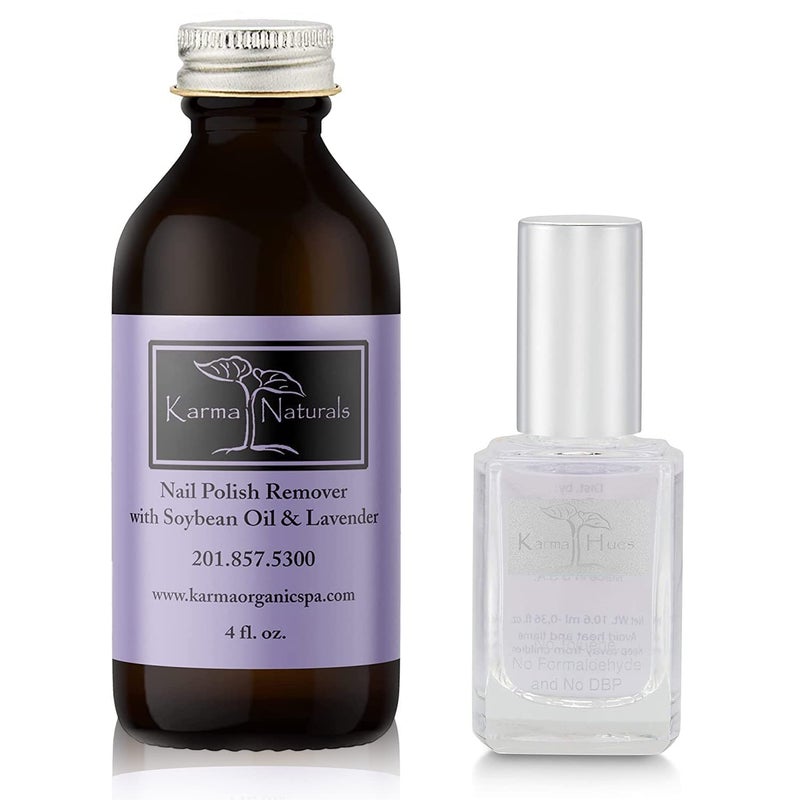 Karma Organic Natural Two in One Base Coat/Top Coat for Women- Non-Toxic Nail Treatment Vegan Cruelty-Free - Image 1