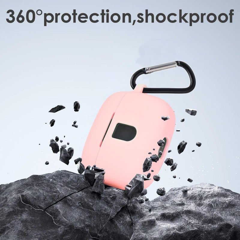 Claiol Premium Silicone Case for TAGRY X08 Wireless Earbuds with Carabiner. (Pink) - Image 2