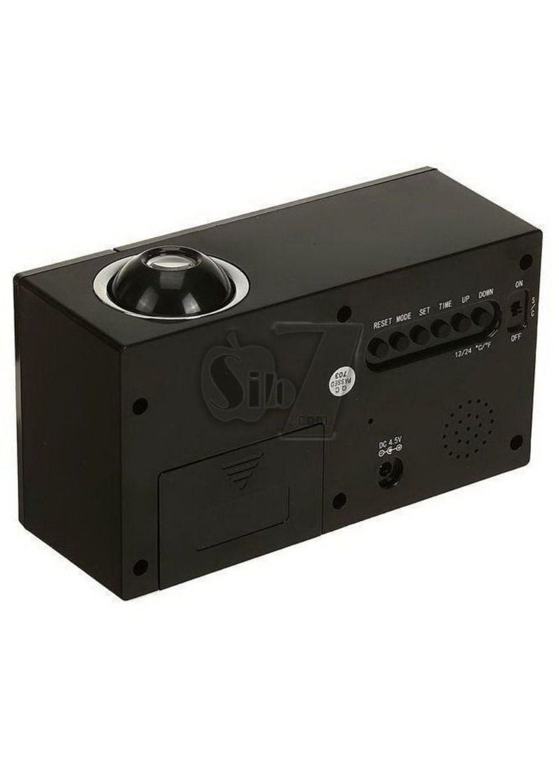 Projection Alarm Clock, Back light of calender,Hours and minute display,Month and date display,Day of week display,Clender for 100 years,Alarm with music,Projector clock