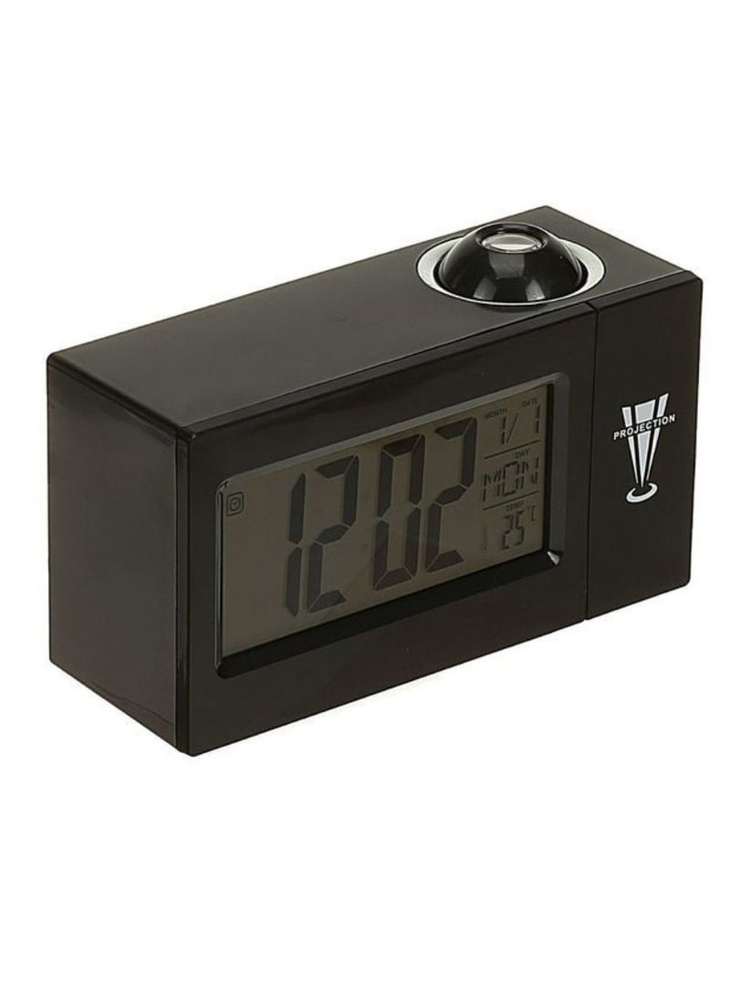 Projection Alarm Clock, Back light of calender,Hours and minute display,Month and date display,Day of week display,Clender for 100 years,Alarm with music,Projector clock