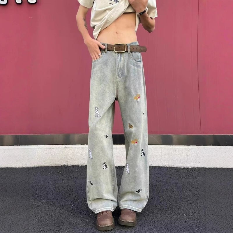 Unisex Casual Daily Denim Jeans - Image 5
