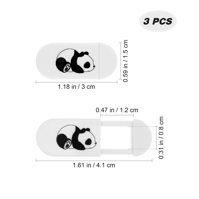 3PCS Plastic Webcam Privacy Cover Protective Web Camera Cover Portable Webcam Decorative Patch for Laptop Phone Tablet (White) - Image 2