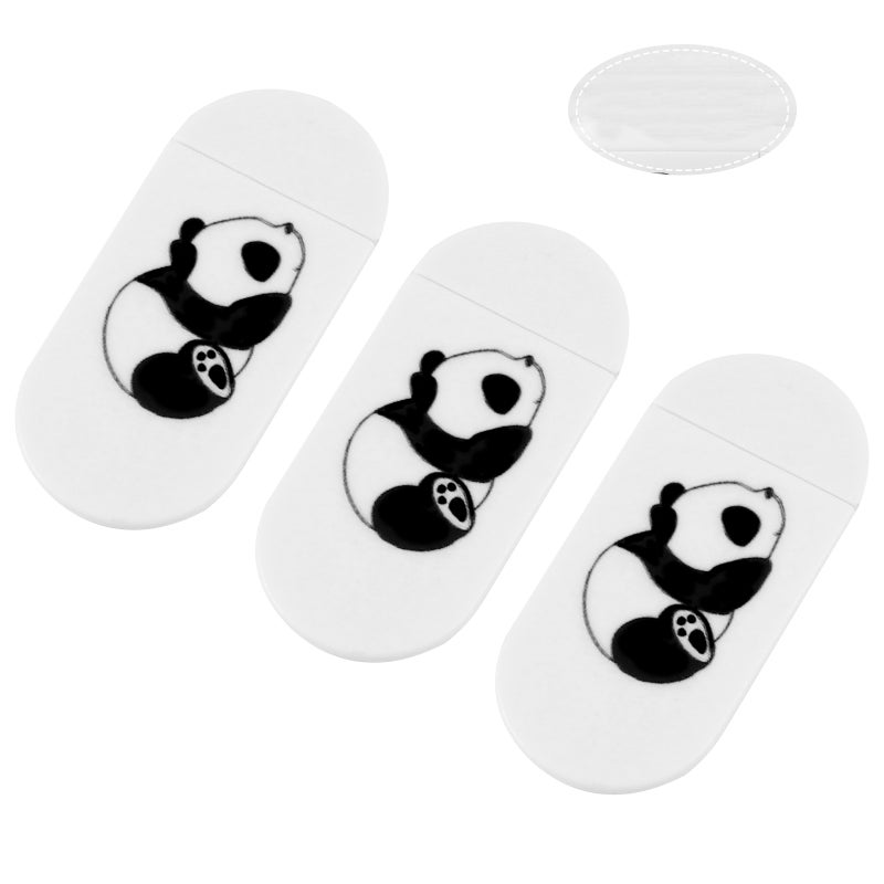 3PCS Plastic Webcam Privacy Cover Protective Web Camera Cover Portable Webcam Decorative Patch for Laptop Phone Tablet (White) - Image 1