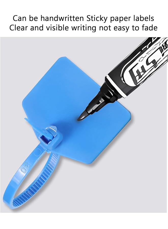 erorex Marker Nylon Cable Ties 6 In Nylon Cable Zip Ties With Marker Self Locking Written On Cable Mark Cord For Cabling Ethernet Wire Management Wraps Marking Label Tags Green 100Pcs - Image 4