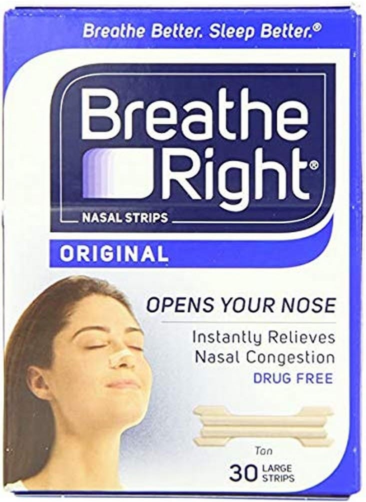 PS Medical Breathe Right Nasal and Vapor Strips, Large, Pack of 30 