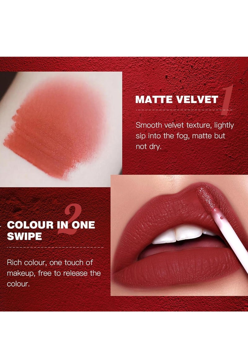 SYOSI 12 Pcs Matte Liquid Lipstick, Long Lasting Velvet Matte Lipstick Set, Non-stick Cup & Waterproof Lip Gloss for Women, High Pigmented Nude Lip Makeup, Vegan & Cruelty-Free - Image 3