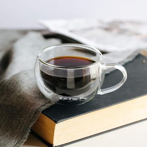 ZROY ENTERPRISE Coffee Mugs Set of 2 200 ml Double Walled Coffee Mug & Tea Mug Light Weight Coffee Cups, Insulated Coffee Mug with Handle Ideal Glass Set for Daily use (2, Lumi Glass Cup) - Image 2