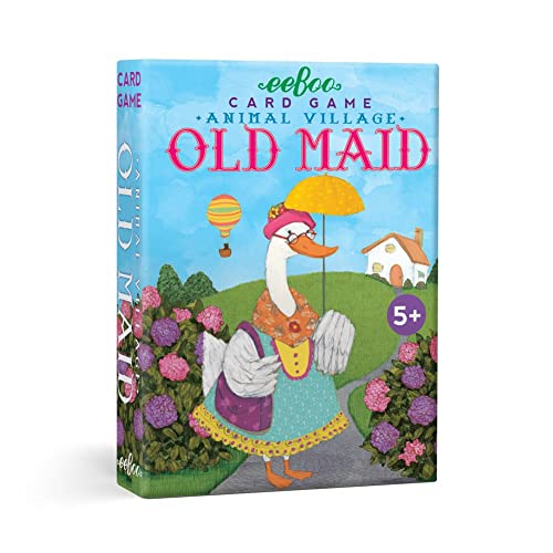 eeBoo: Animal Old Maid, Playing Card Game for Kids, Cards are Durable, Easy to Understand Instructions Included, for Ages 5 and up - Image 1