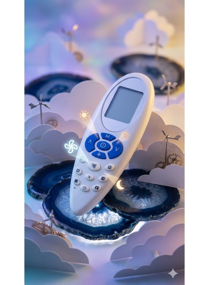 Carrier Replacement Remote Control Compatible with Carrier Air Conditioner with LCD Screen - White/Blue - Image 2