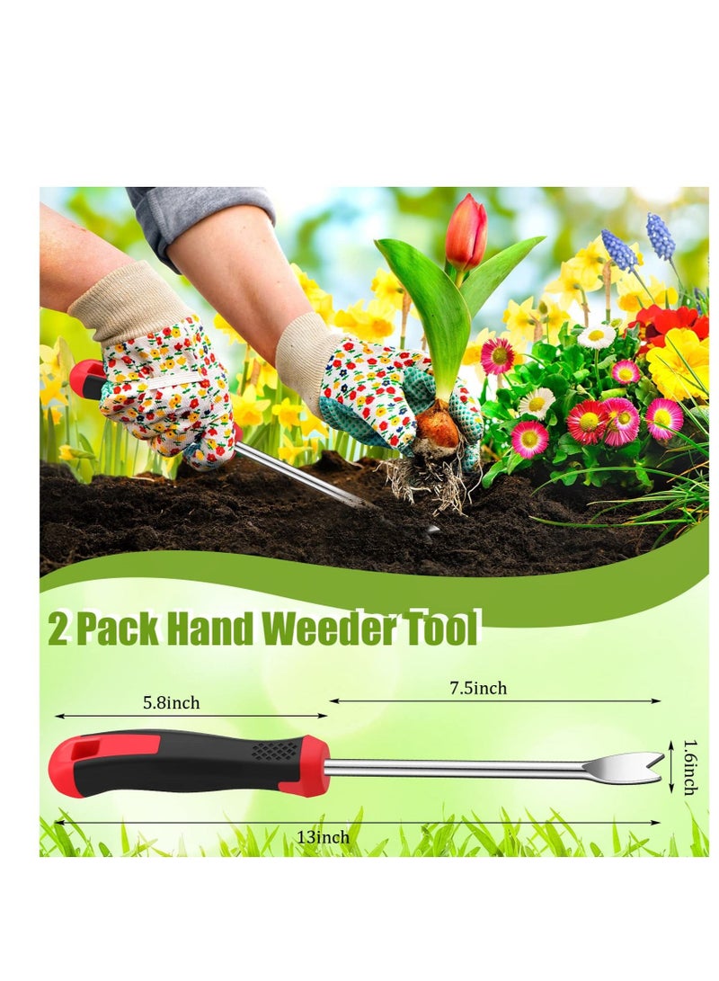 Generic Garden Tool with Ergonomic Handle, 2Pcs Manual Garden Puller, Garden Tools, Gardening Tools for Lawn Garden Yard Farmland Plant Removal Supplies (Stylish Style, Rubber Handle)  - Image 4