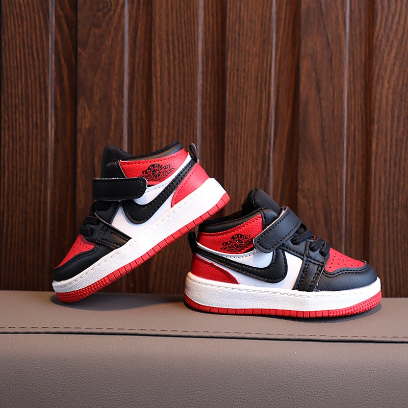 2023 Fall Kids Fashion Mid-top Sneakers Red 