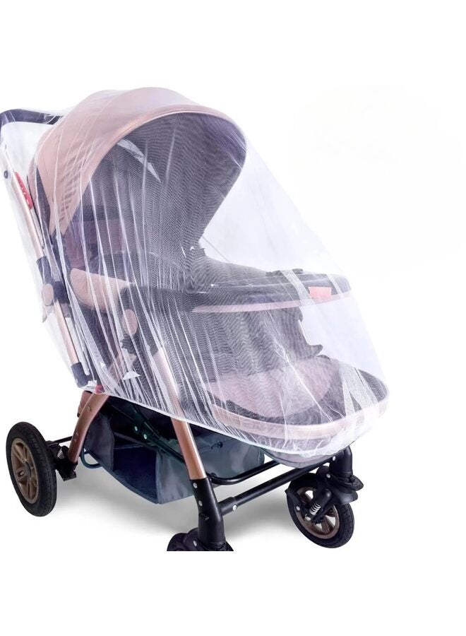 Mosquito Net For Stroller, Crib Mesh, Travel Mosquito Net Bassinets Cradles Playards and Portable Mini Crib(White) - Image 1