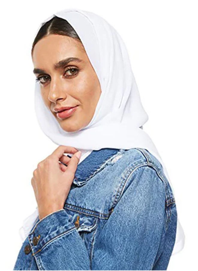 Super Soft Chiffon Hijab White