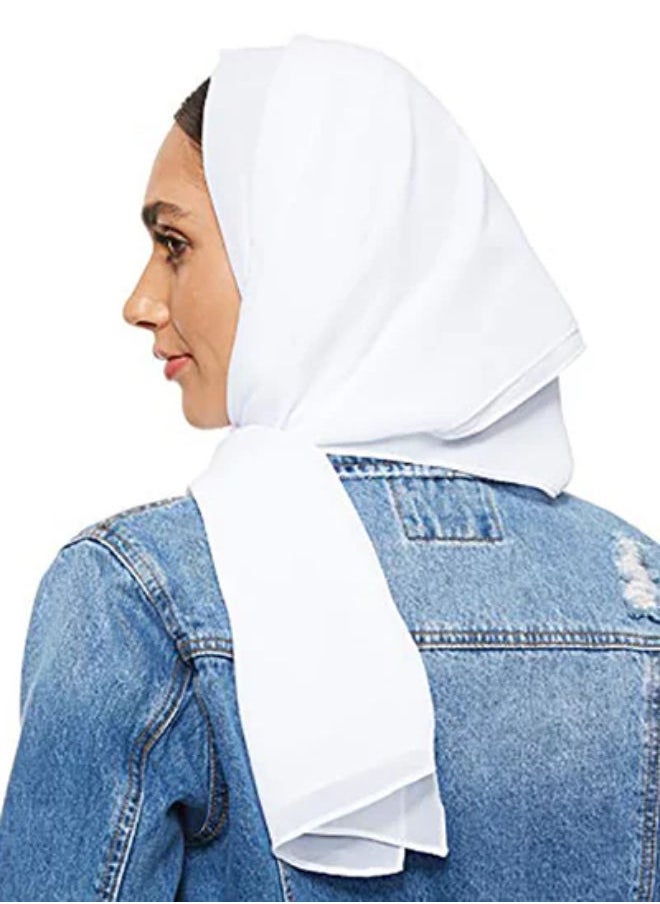 Super Soft Chiffon Hijab White