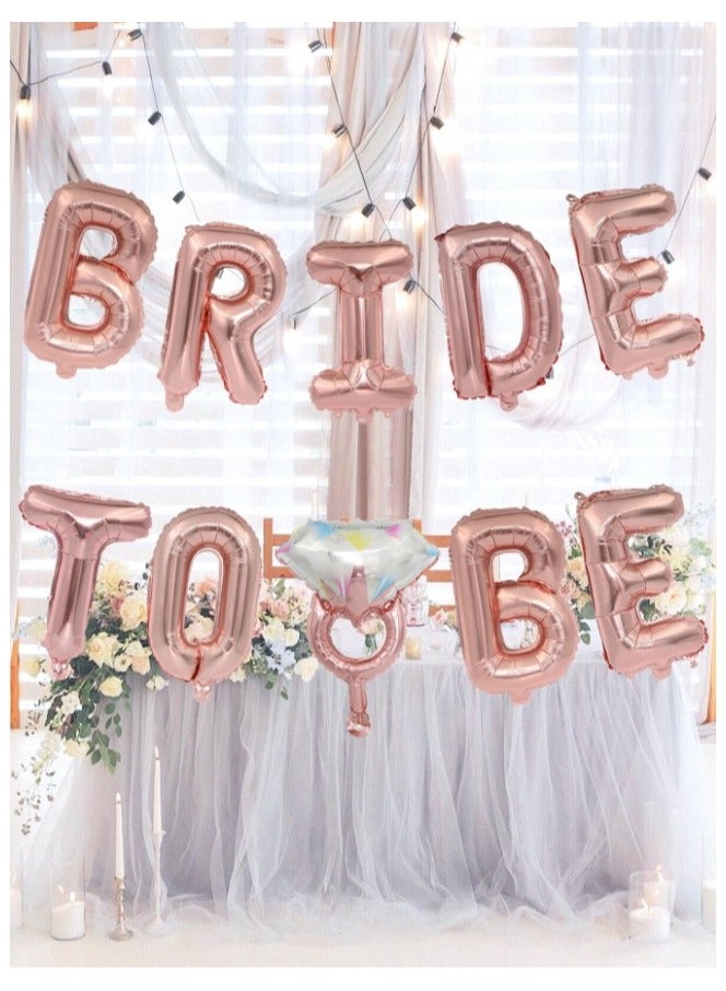 بالونات باللون الوردي الذهبي باحرف عبارة  bride to be لتزيين حفلة ماقبل الزواج - Image 1