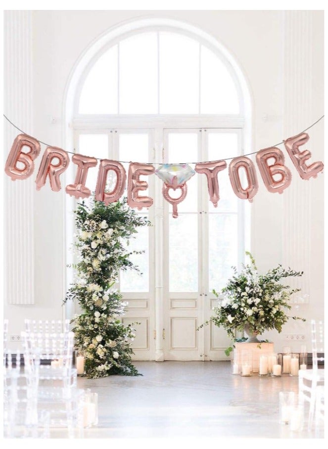 بالونات باللون الوردي الذهبي باحرف عبارة  bride to be لتزيين حفلة ماقبل الزواج - Image 2