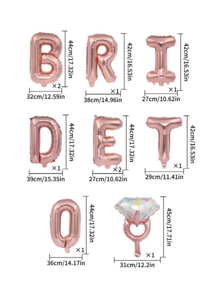 بالونات باللون الوردي الذهبي باحرف عبارة  bride to be لتزيين حفلة ماقبل الزواج - Image 3
