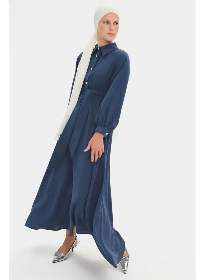 JUNE Belted Maxi Dress