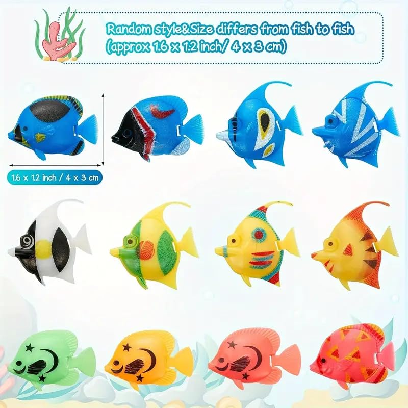 VAYINATO ® Artificial Moving Plastic Fishes Floating Fishes Lifelike Fish Ornament Aquarium Decorations for Fish Tank (5 Pcs, Random Style) by Petzlifeworld - Image 3