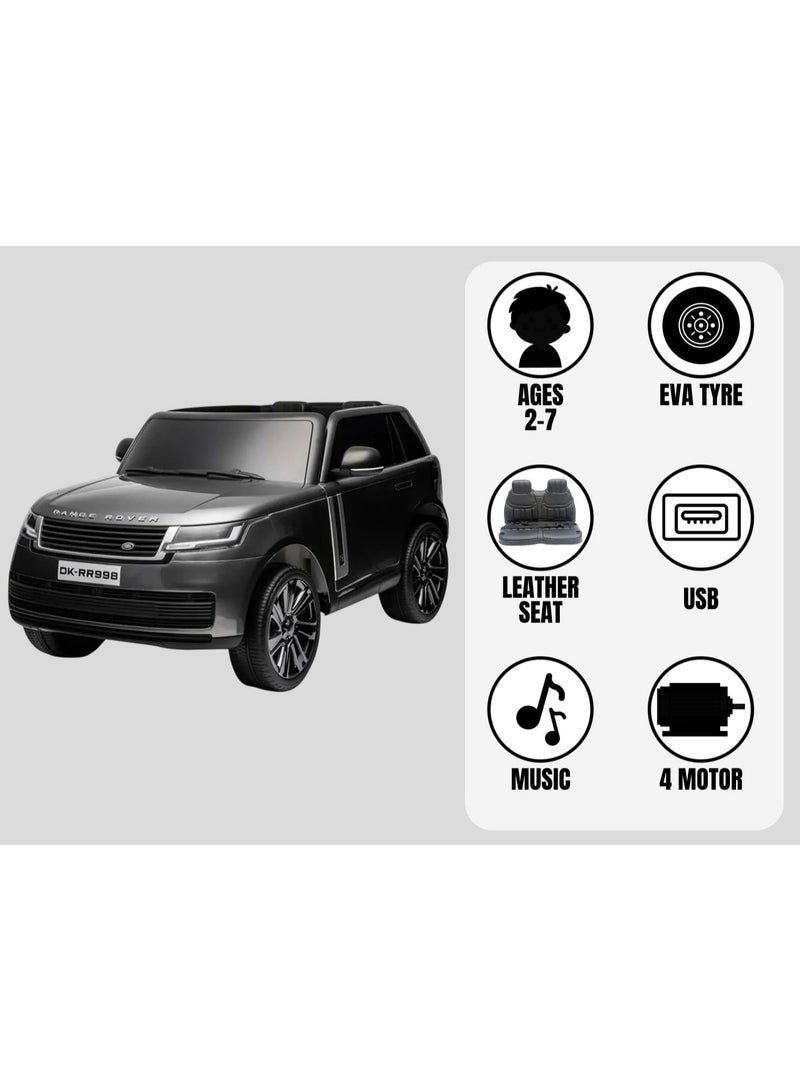 Range Rover RALLY Kids Electric Ride-On Car (Land Rover Design) | 12V 14Ah Battery | 4 Motors | EVA Tires | Leather Seat | MP3 & USB | Age 3–7 Years - Image 4