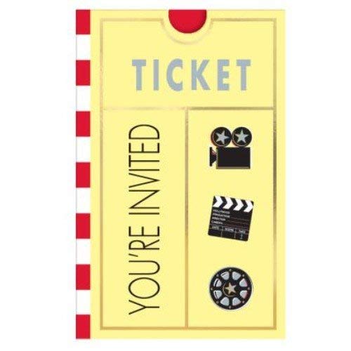 amscan International Folded Invite Hollywood, Pack of 8 - Image 3