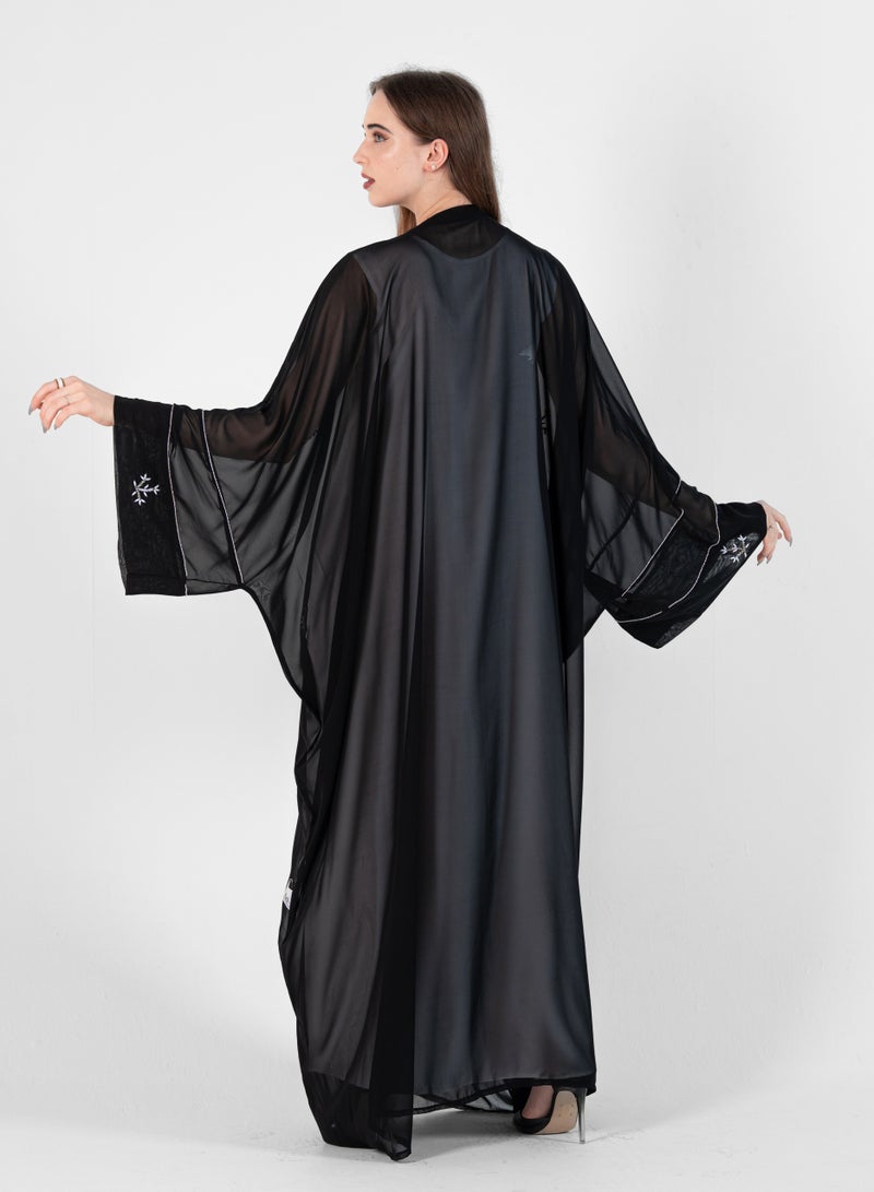 روزيت عباية بشت أنيق مع تصميم مطرز - Image 2