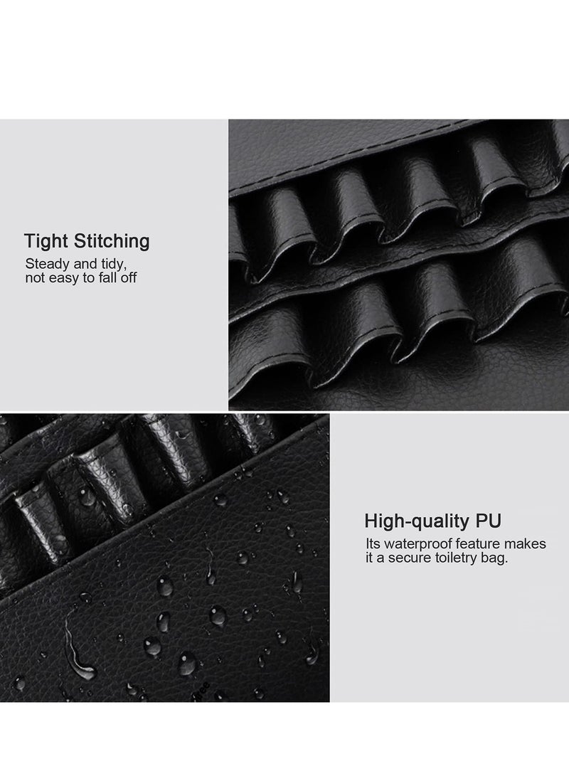 SYOSI SYOSI Makeup Brush Bag, Portable Makeup Brush Belt Makeup Brush Waist Multi Pockets Make-Up Tool for Salon & Travel & Home  - Image 3