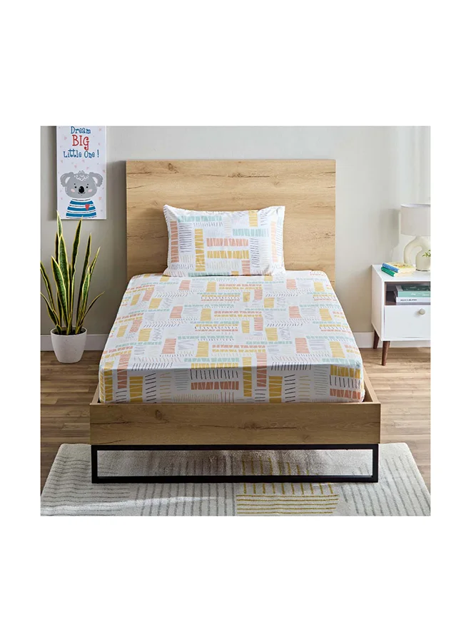 Home Box Nora Savana 2-Piece Single Microfibre Flat Sheet Set 240 x 160 cm