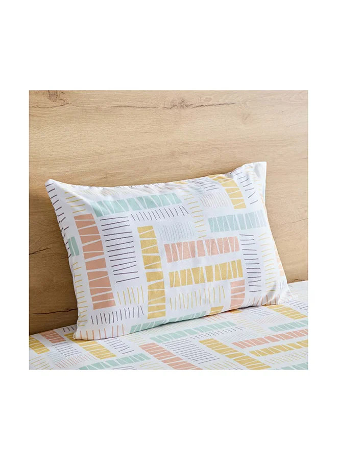Home Box Nora Savana 2-Piece Single Microfibre Flat Sheet Set 240 x 160 cm