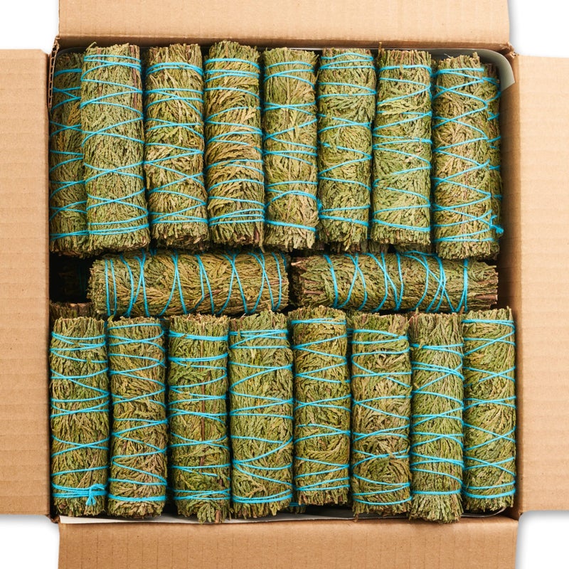 JL Local Cedar Smudge Sticks 4 Inch  Cedar Sage Smudging Wands  Wholesale Sage Bulk Sage Kit  Salvia Blanca para Limpiar  Sustainably Sourced California Sage