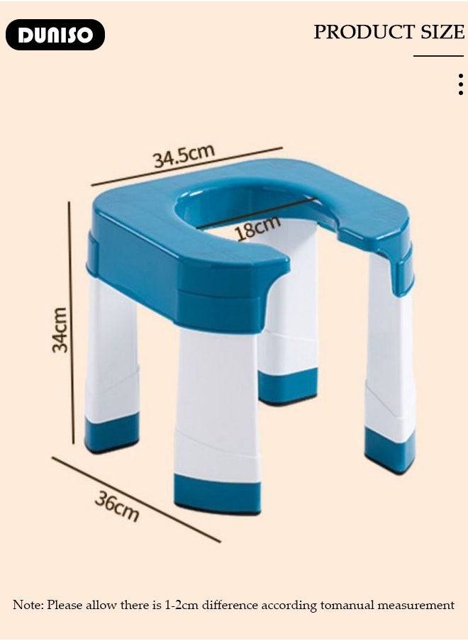 DUNISO - Portable Toilet Seat,Home Toilet Seat Convertible from Squatting to Sit,Toilet Seat with Anti-slip Function for Pregnant Women, Elderly Frame and Disabled - Image 1