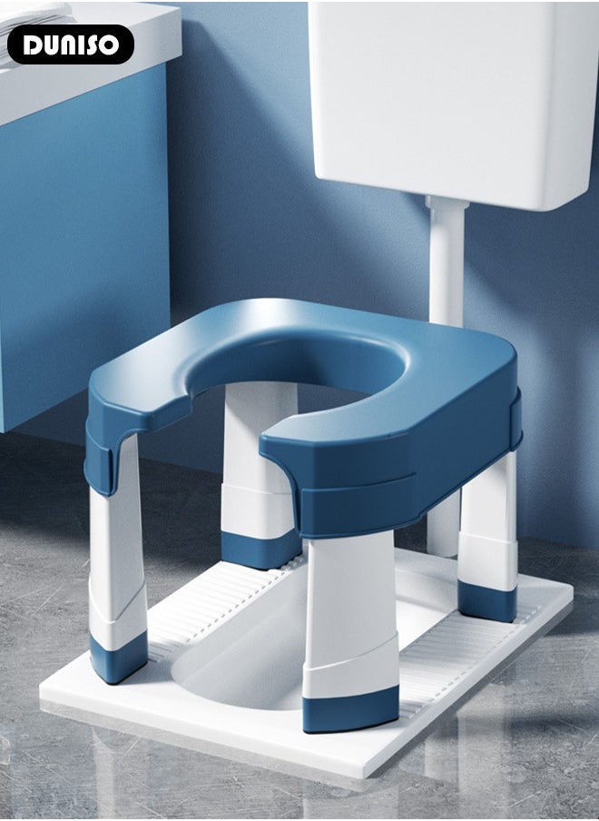 DUNISO - Portable Toilet Seat,Home Toilet Seat Convertible from Squatting to Sit,Toilet Seat with Anti-slip Function for Pregnant Women, Elderly Frame and Disabled - Image 1