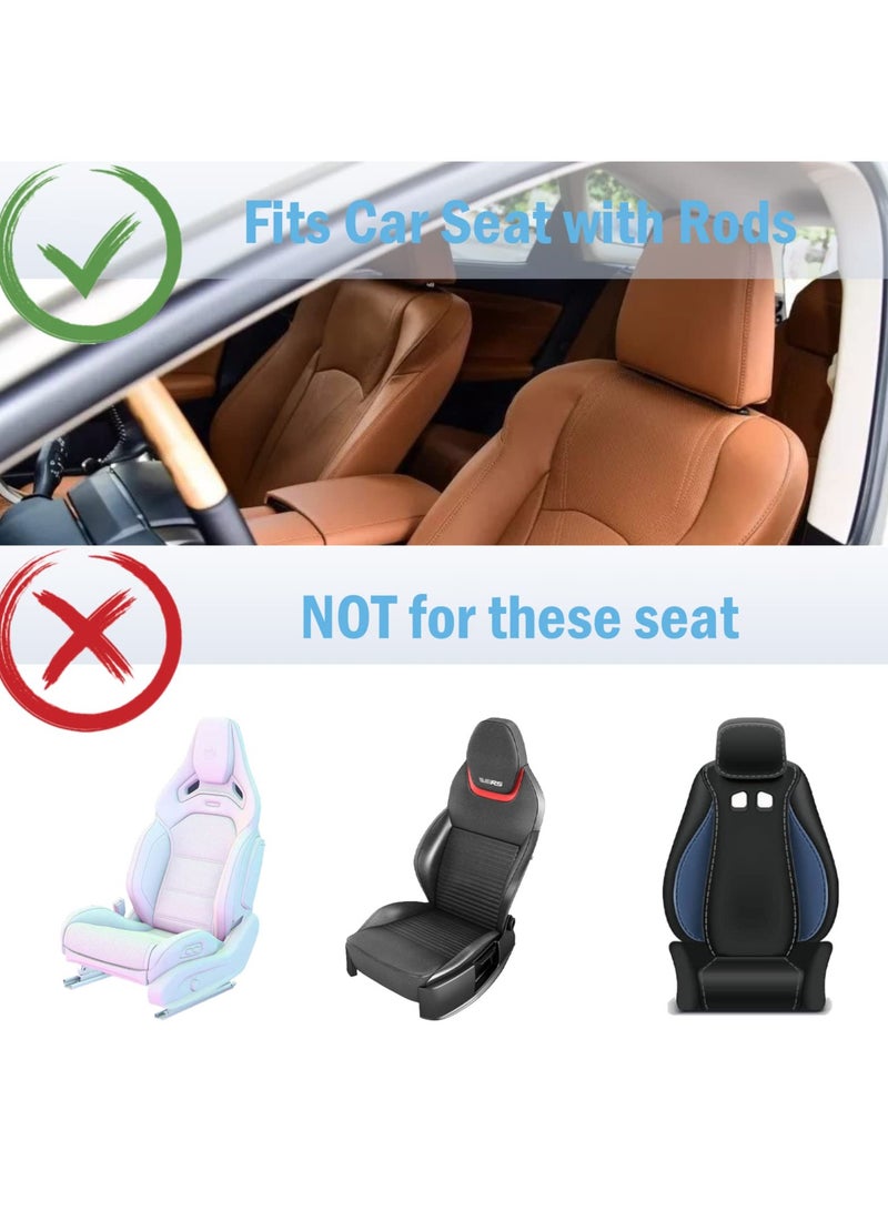 SOLARAE Car Backseat Tray Table, Foldable Tray Seat Back Laptop Desk for Car Travel, Multifunctional Car Back Seat Food Tray, Car Table with Phone Drink Holder - Image 4