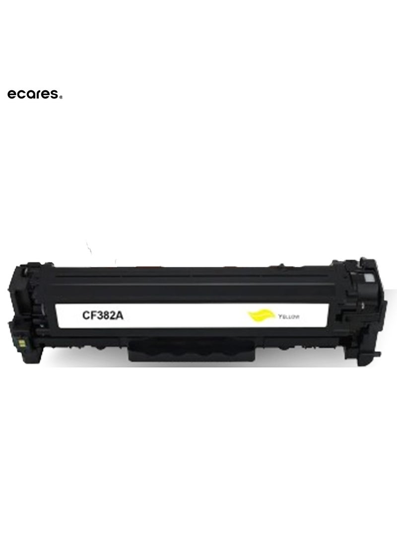ECARES® 312A Compatible Toner Cartridge CF380A CF382A  Work for HP Color laserJet Pro M476 M476dn MFP M476dw MFP M476dnw (Yellow) - Image 1