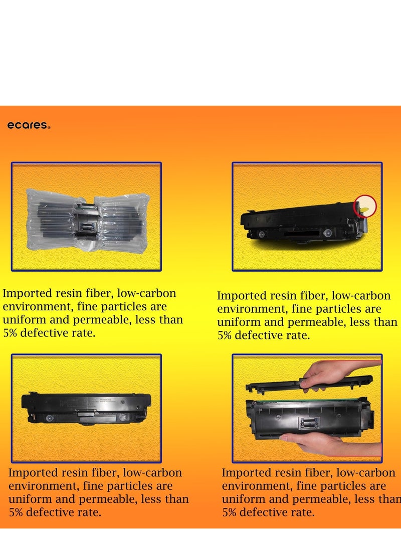 ECARES® 312A Compatible Toner Cartridge CF380A CF382A  Work for HP Color laserJet Pro M476 M476dn MFP M476dw MFP M476dnw (Yellow) - Image 3