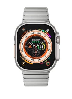 SHOPI Stainless Steel Metal Apple Watch Band For Apple Watch Ultra Series 8 | 8 Ultra Silver Stainless Steel Butterfly Bracelet Strap Band 44/45/49  - Image 1