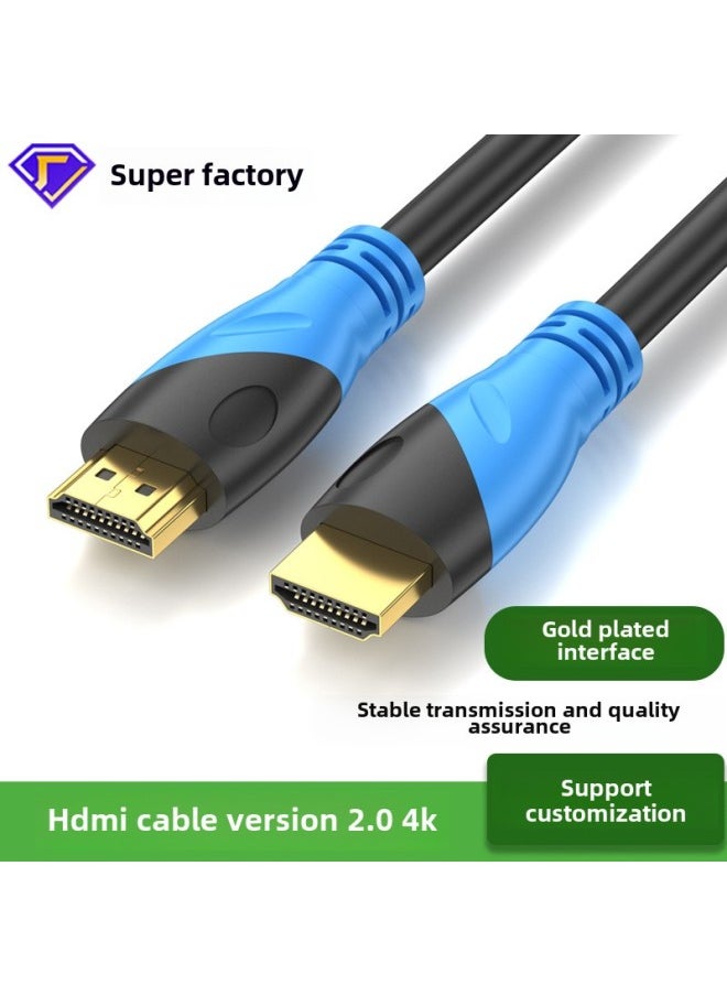 ماركة غير محددة كابل بيانات hdmi 2.0 عالي الدقة 4k60hz للكمبيوتر والتلفزيون وجهاز الاستقبال وشاشة العرض وكابل hdmi - طول الخط: 1 متر  - Image 1