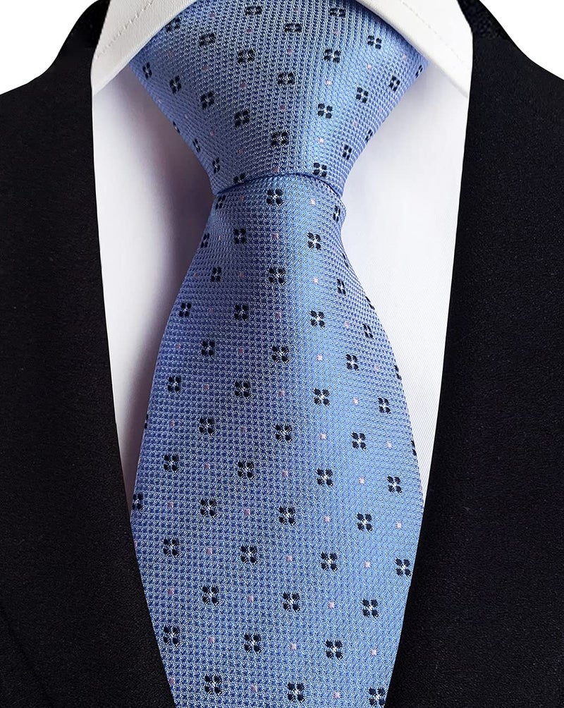 Adulove Men's Necktie Classic Silk Tie Woven Jacquard Neck Ties - Image 5