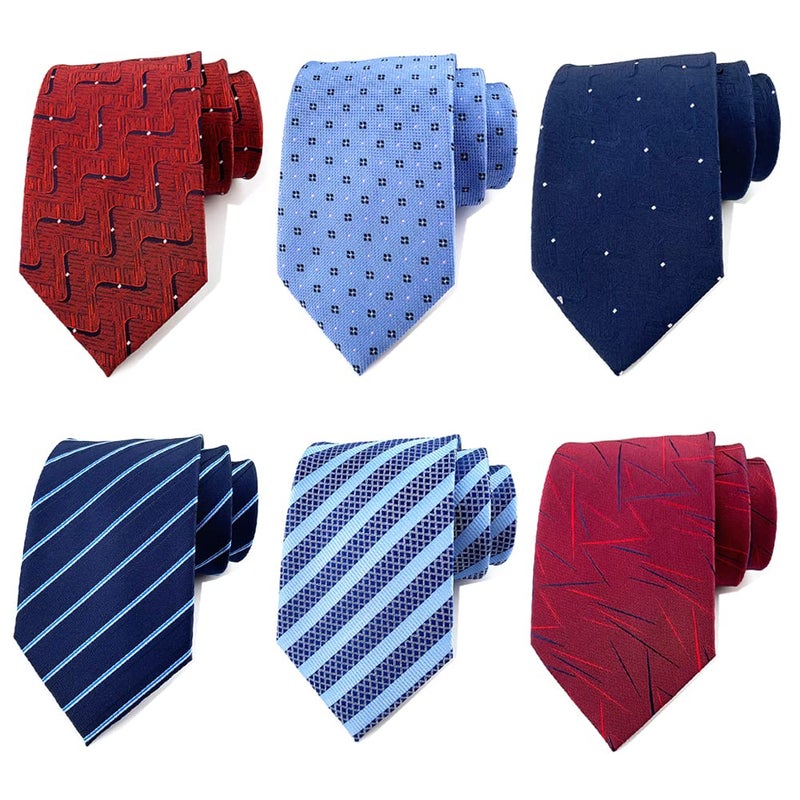 Adulove Men's Necktie Classic Silk Tie Woven Jacquard Neck Ties - Image 2