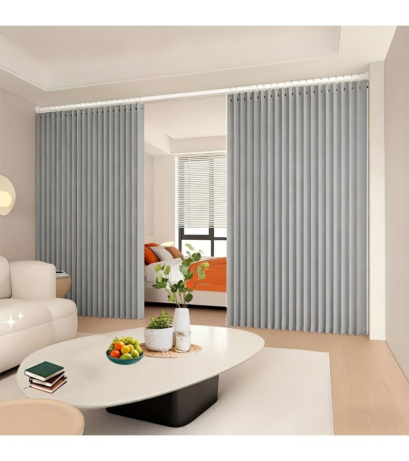 1pc White 55x79 Inch Perforated Foldable Partition Curtain With Hooks For Living Room Bedroom Kitchen Window Door Privacy And Decoration - Image 2