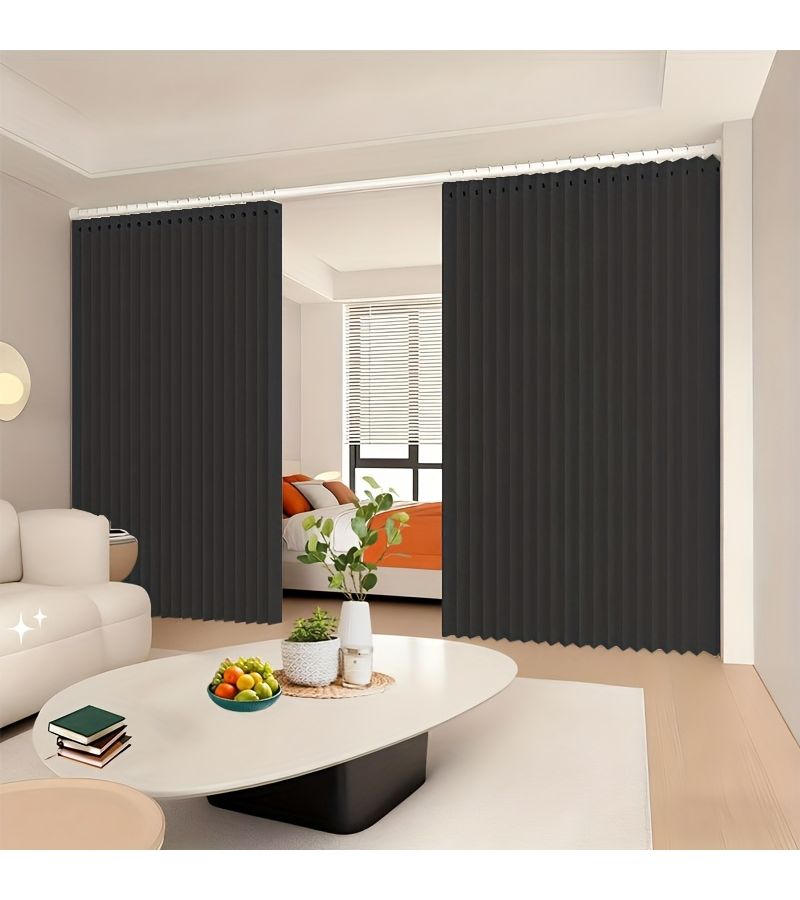 1pc White 55x79 Inch Perforated Foldable Partition Curtain With Hooks For Living Room Bedroom Kitchen Window Door Privacy And Decoration - Image 4