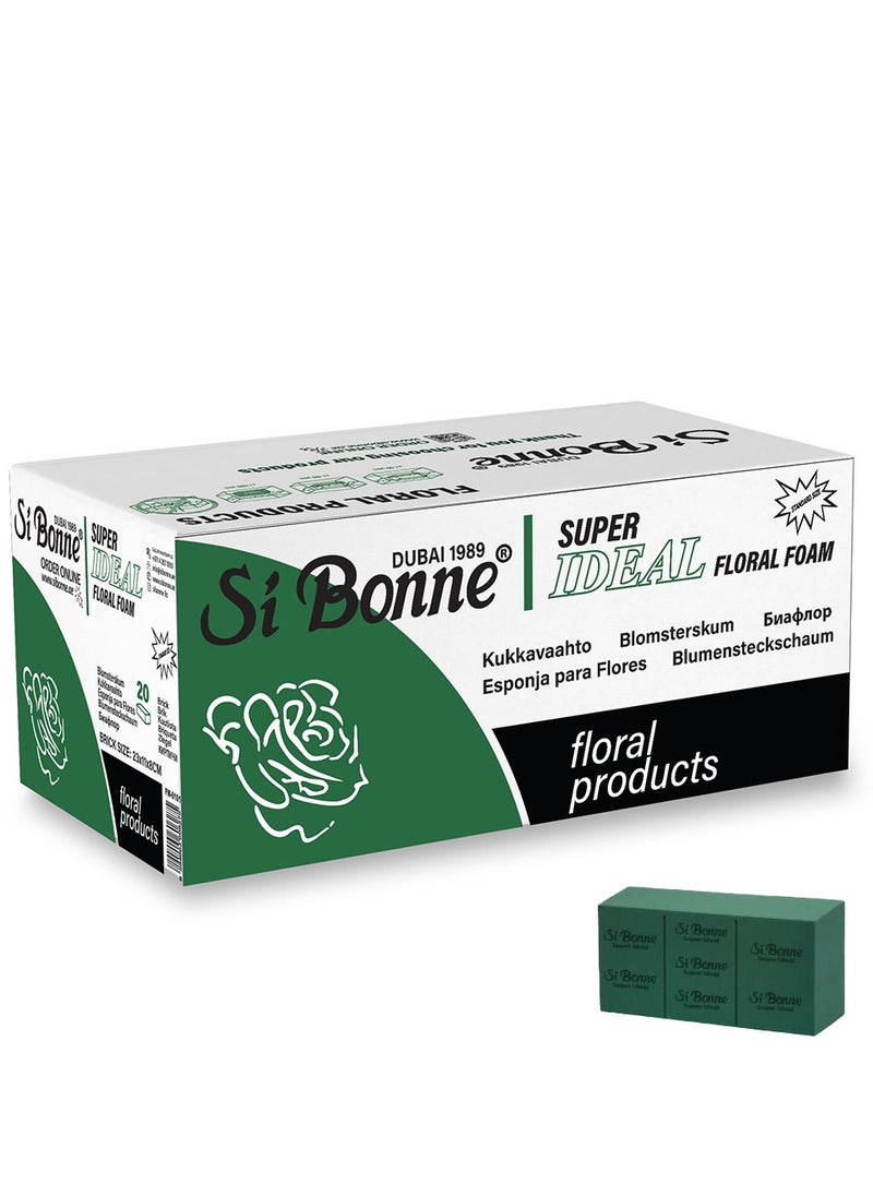 Si Bonne 20-Pack Super Ideal Floral Foam Blocks – Foam for Fresh Flowers.  - Image 1