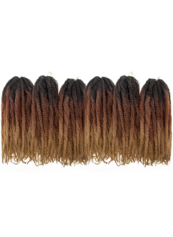 BYKSVIOC - Marley Hair 18 Inch Marley Twist Hair Afro Twist Marley Braiding Hair For Faux Locs Crochet Hair Synthetic Hair Extensions(6Packs 1B/30/27 18Inch) - Image 1