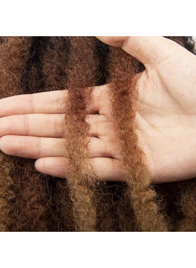 BYKSVIOC - Marley Hair 18 Inch Marley Twist Hair Afro Twist Marley Braiding Hair For Faux Locs Crochet Hair Synthetic Hair Extensions(6Packs 1B/30/27 18Inch) - Image 1